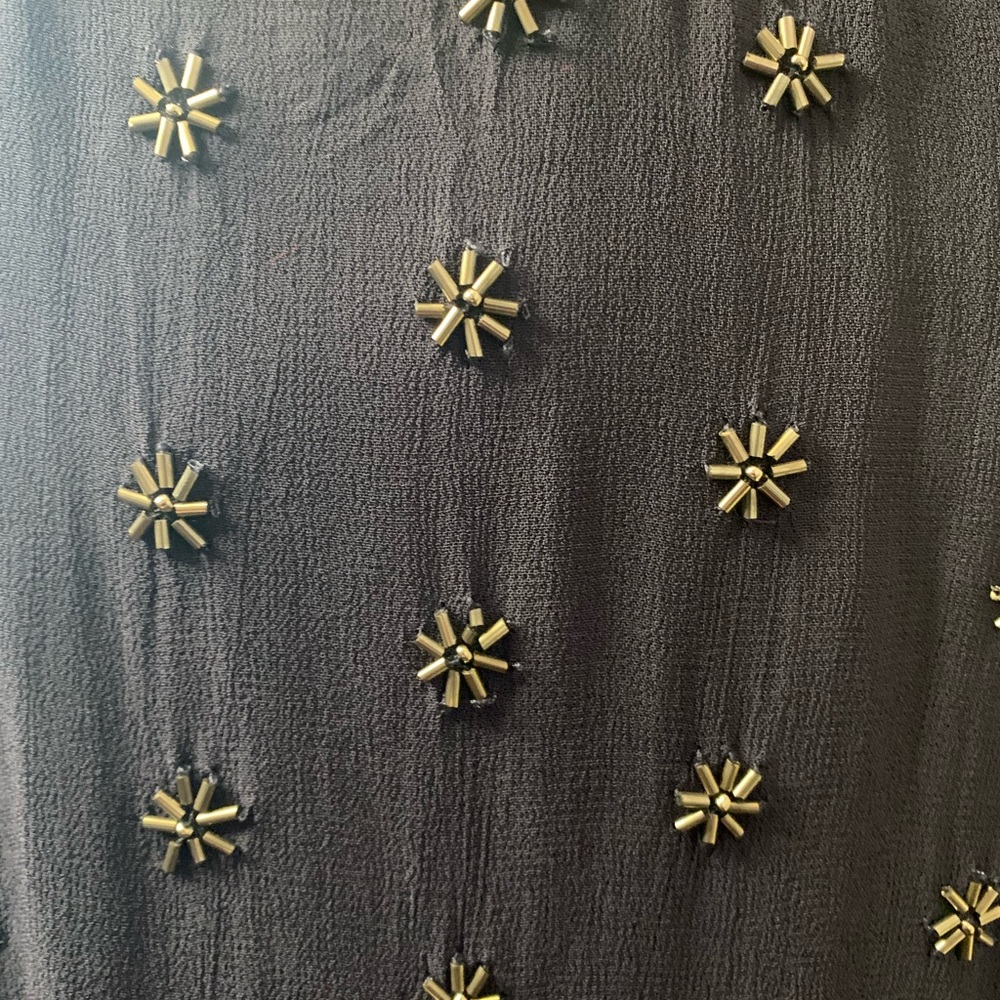 Free People Navy Blue Beaded Cutout Mini Club Dress - Picture 8 of 13